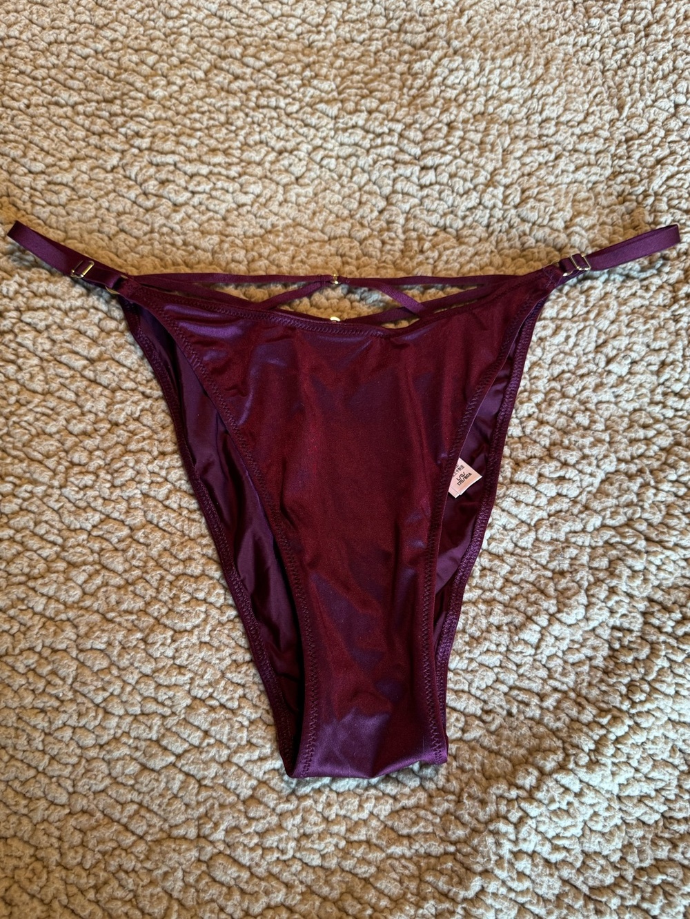 Victoria's Secret Deep Plum Strappy Bikini Panty